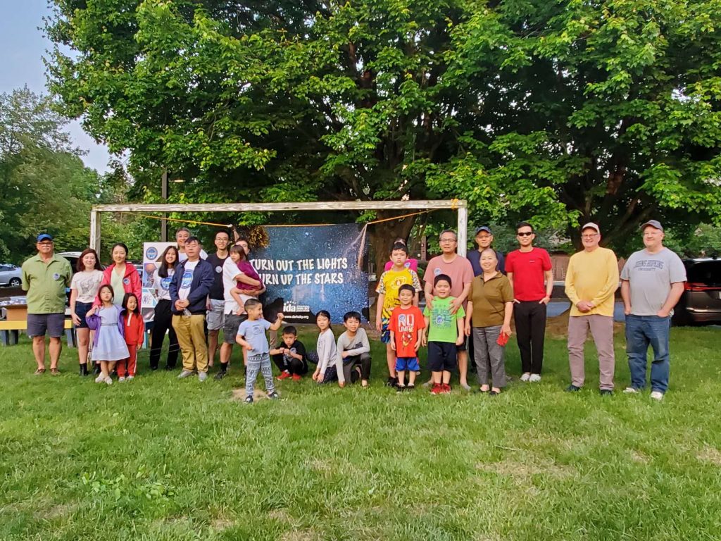 Group photo from the Falls Church lawn astronomy event